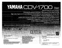 Yamaha CDV-1700 - Owners Manual 